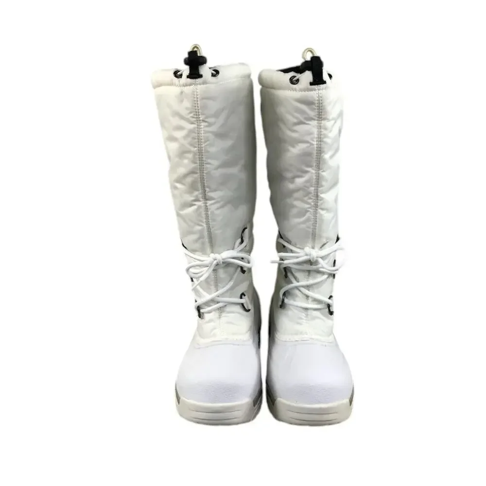 SOREL Snowlion Insulated Knee High Winter Boots Sz 9 White Cozy Stylish Durable